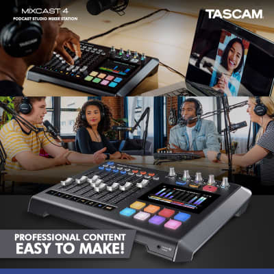 Tascam Mixcast 4 Podcast Studio Mixer Station with Built-in