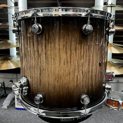 DW DWe 5pc with Cymbals - Candy Black Burst Over Curly Maple image 18