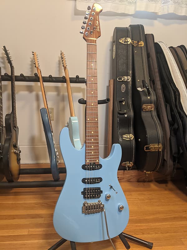 Harley Benton Fusion-III HSS Roasted IB 2021 Ice Blue | Reverb Canada