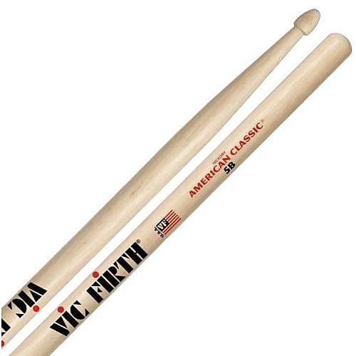 Vic Firth American Classic Hickory Drumsticks - Wood / 5B image 1