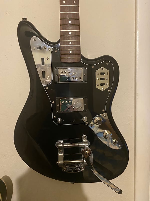 Fender Jaguar Special HH Japan 2009 Black with Hard Case Reverb