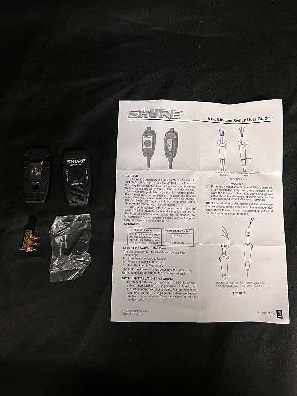 Shure A120S In-Line Switch | Reverb