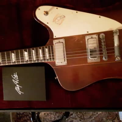 Gibson  Firebird signed By Johnny Winter  1963 Wood Mahogany image 2
