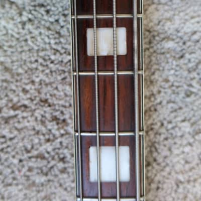 Vintage 1960s Teisco Bruno Viola Violin Beatles Bass Guitar Rare Sunburst Clean image 4