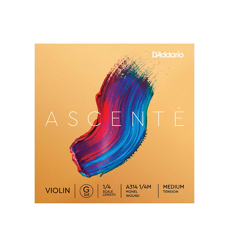 D'Addario Ascenté Violin G String, 1/4 Scale, Medium Tension Reverb