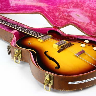 RARE 1958 Epiphone Gibson-Made Zephyr Regent Thinline E312T Electric - 2 New York Pickups, Cutaway image 4