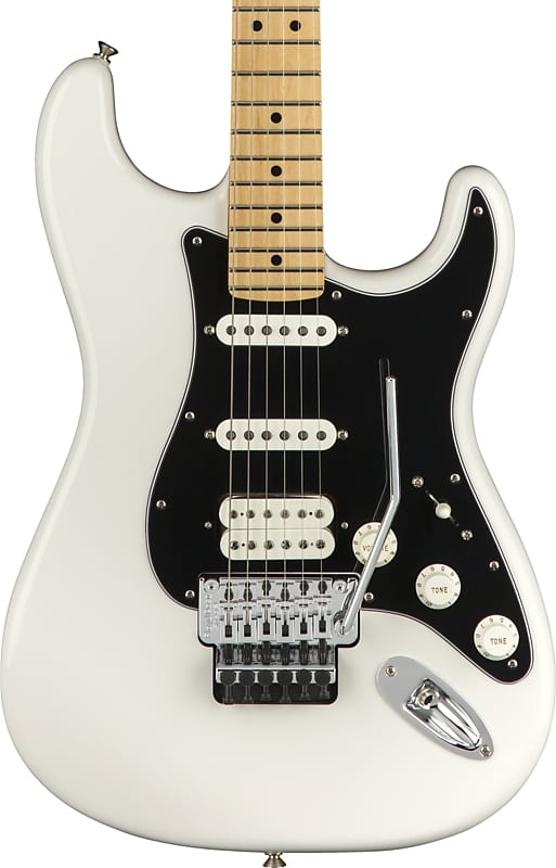 Fender Player Stratocaster Floyd Rose HSS Electric Guitar, Maple FB, Polar White image 1