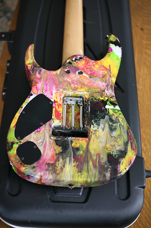 Ibanez RG 7 String 1999 - Multi Color Pour Resin Clearcoat