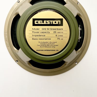 Pair of Celestion Greenback G12M Speakers, 12inches, 25 Watts 16