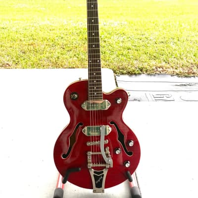 Epiphone Wine Red with reverse Bigsby to palm/wrist/elbow use WildKat Studio image 2