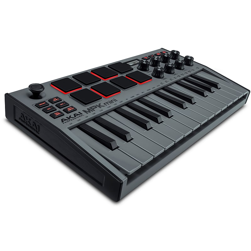 Akai Professional MPK Mini MK3 Special Edition Grey MIDI Reverb