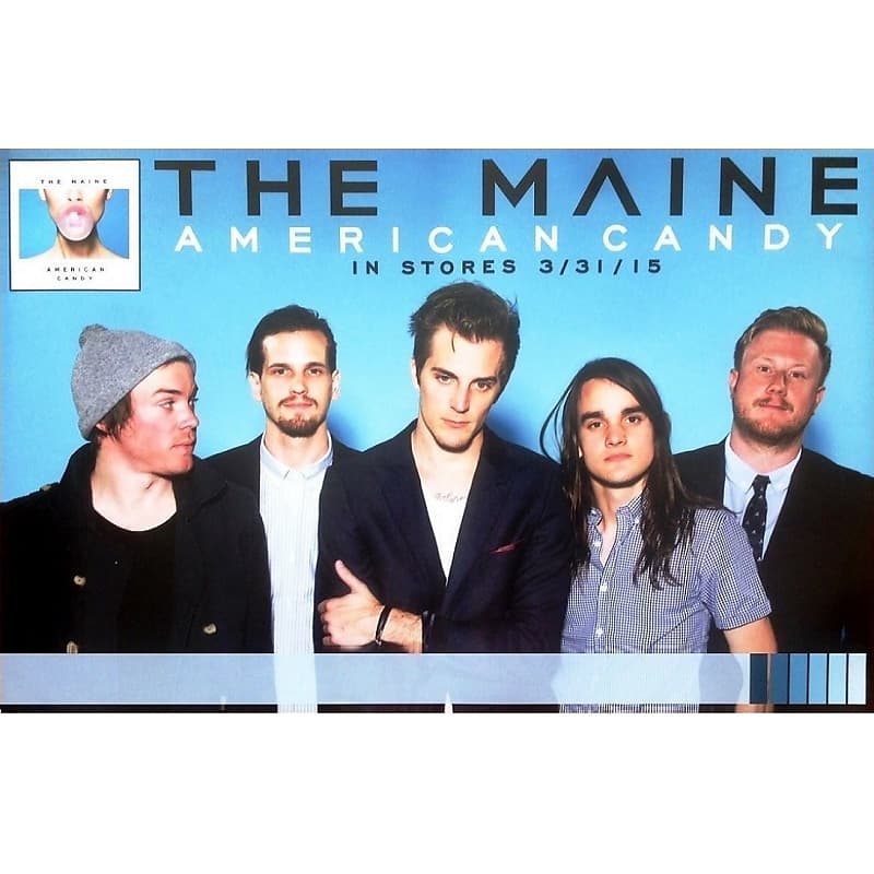 The Maine - American Candy Ltd Ed New Rare Tour Poster! All Time Low Fall  Out Boy Panic At The Disco