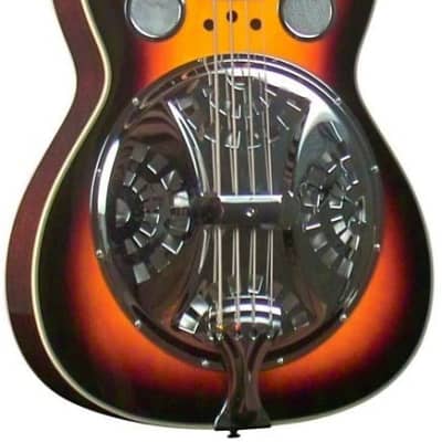 Acoustic Resonator Bass Guitar - Regal Sunburst Studio Series image 2