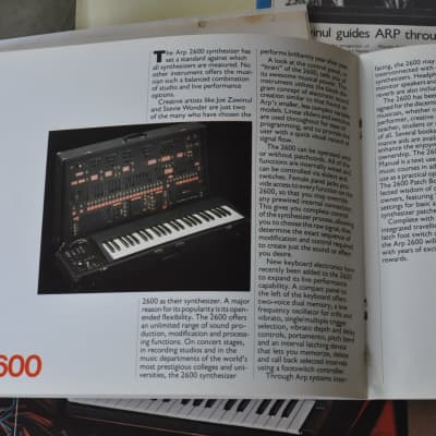 Arp synthesizer vintage catalog booklet brochure.1977 Package of stuff 2600 + 1977 image 11