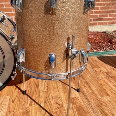 1960s Rogers Holiday Drum Set Pink Champagne Pearl Sparkle 20/12/14 image 12