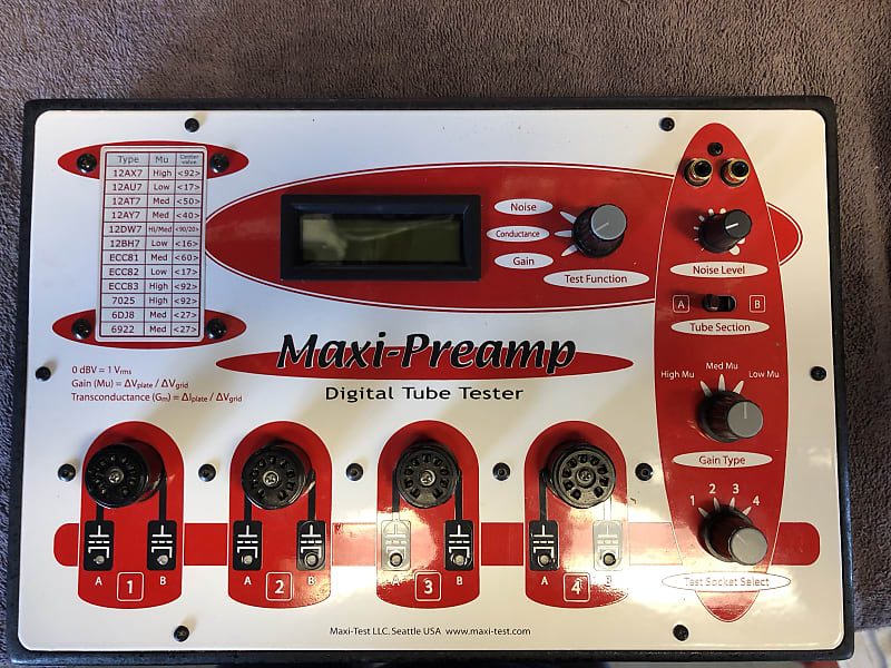 MaxiPreamp Tube Tester Reverb