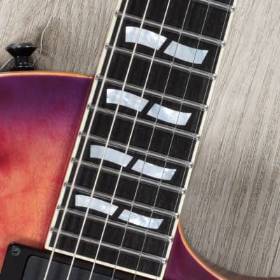 ESP USA Eclipse FR Guitar, Floyd Rose Tremolo, EMG 81-X / 85-X Pickups, Quilt Cranberry Burst image 7