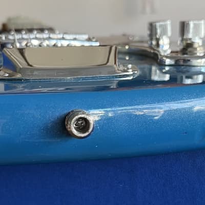 Vintage 1960s Kingston Kawai Teisco Swinga Style~S1T Hound Dog Offset Dbl Cutaway Guitar Ocean Blue All Original! ** SEE VIDEO** image 21