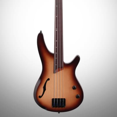 Ibanez SRH500F Bass Workshop Fretless Electric Bass - Natural Brown Burst image 2