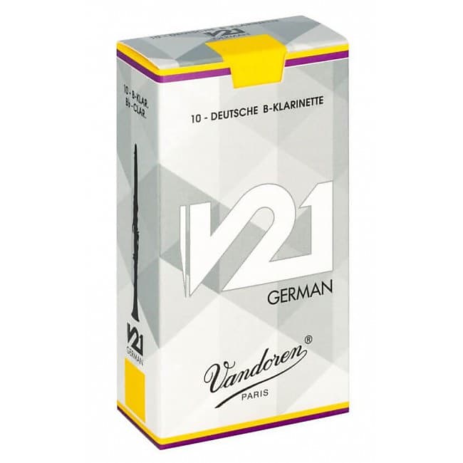 VANDOREN V21 Deutsch Stärke 2,5 B-Klarinette Blätter (10 Stück) image 1