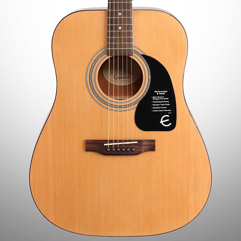 Epiphone DR-100 Acoustic Guitar, Natural image 1