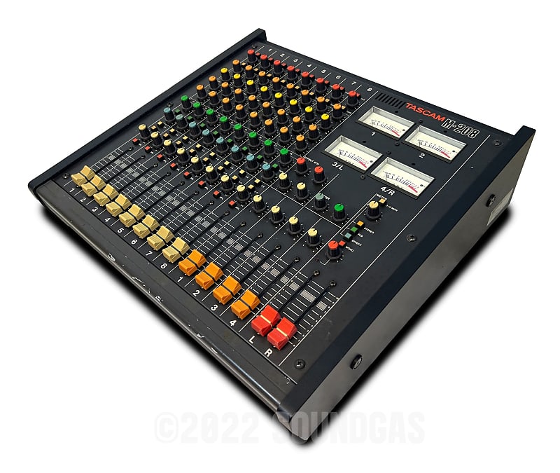 TASCAM M-208 アナログミキサー タスカム ビンテージ Tascam M-208 8 Channel 80's Vintage Analog Mixer - YouTube