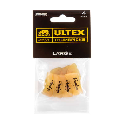 Dunlop Thumb Picks  4 Pack  Ultex Gold  Large  Guitar and Banjo image 4