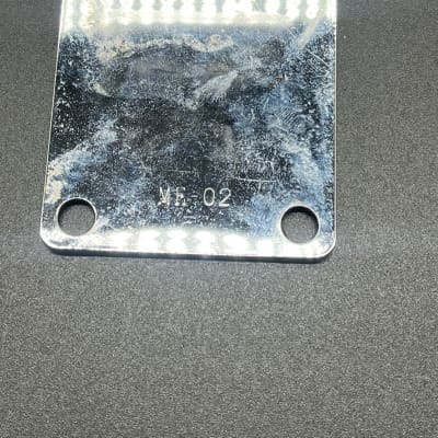 Used Squier by Fender 20th Anniversary Chrome Neck Plate part# MF-20 image 5