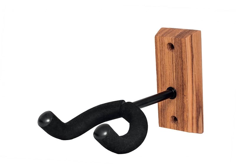 Nomad NGH-304R Wall Mount Electric Guitar Hanger with Wood Base and 4-Inch Arm image 1