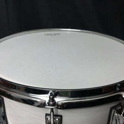 Ludwig 6.5" x 14" Keystone X  Oak/Maple Snare Drum Snow White image 3