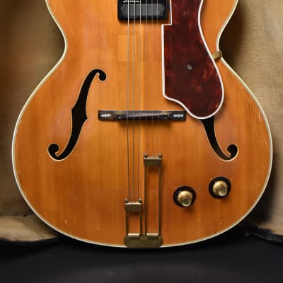 c. 1950s Epiphone DeLuxe "Emperor" Natural Finish Archtop w/OHSC image 2