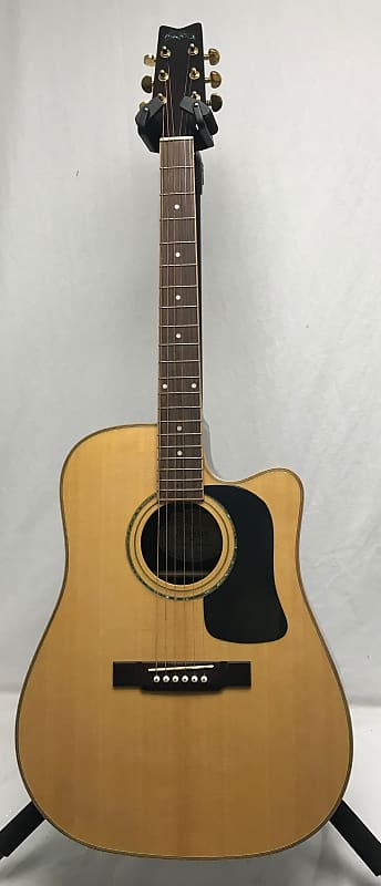 Washburn D10SCEDL Dreadnought Cutaway Acoustic-Electric Guitar Natural image 1