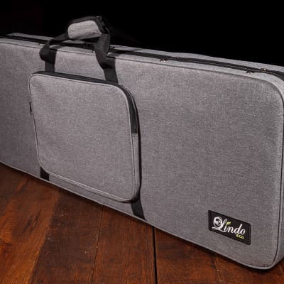 Lindo Electric Guitar Eco Hard Case | Plush Lined with Storage Pockets | Sustainable and Eco-Friendly | Designed in The UK | Grey Fabric Finish (Guitar NOT Included) image 12