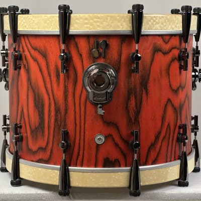 Sonor 22/10/12/15" SQ2 Medium Beech Drum Set - Fiery Red w/ Black Chrome Hardware image 6