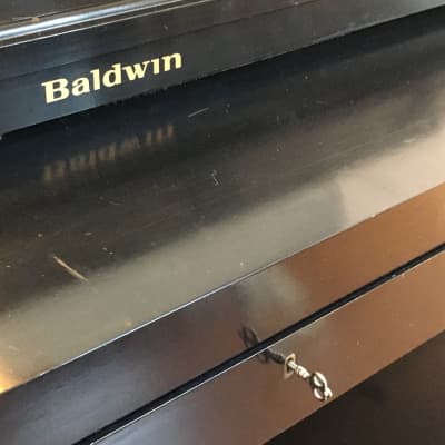 Vintage Made in USA Baldwin 243HP Ebony Black Lacquer Acoustic Upright Studio Piano + Original Bench Key image 19