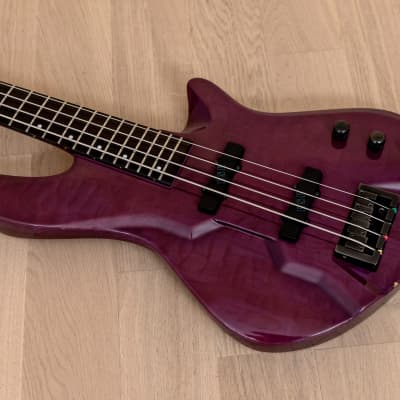 1980s ESP Horizon Custom Neck Through Vintage Bass Guitar Purple image 9