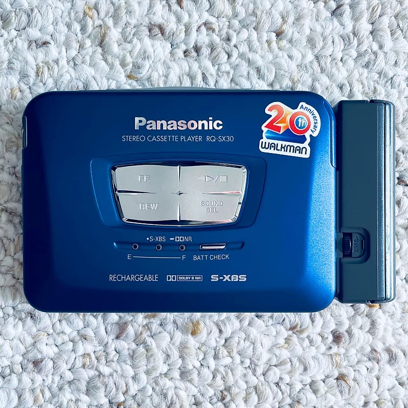 PANASONIC RQ SX30 Walkman Cassette Player, Near Mint Blue