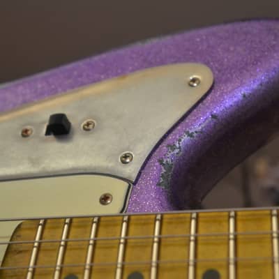 American Fender Jaguar Relic Custom Purple Sparkle image 3