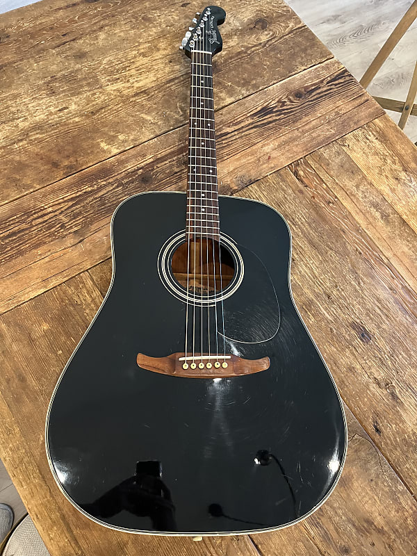 Fender Catalina 1980's black Acoustic with chip case Reverb