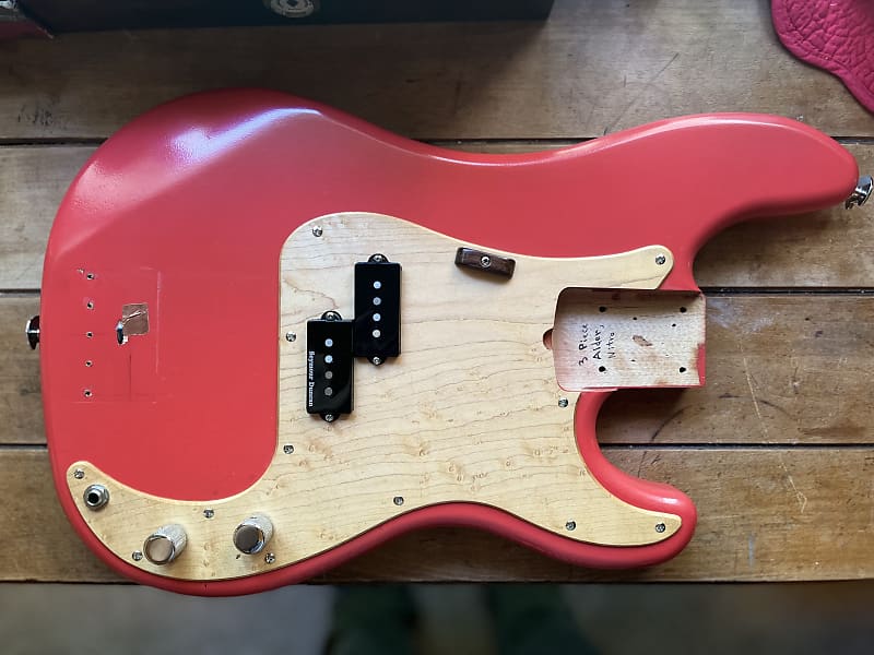 P Bass Style Alder Body, Fiesta Red, Loaded(made in USA) | Reverb