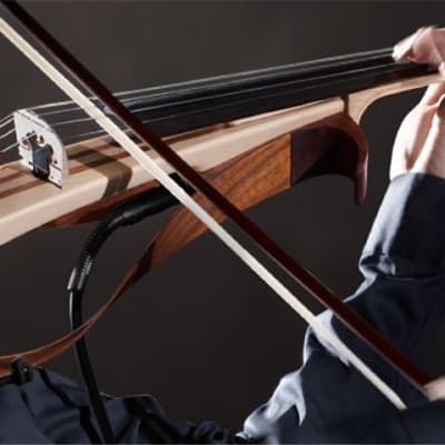 YEV-105 Yamaha - Natural - Electric Violin + Bow & Violin Stand - Authorized Dealer image 6