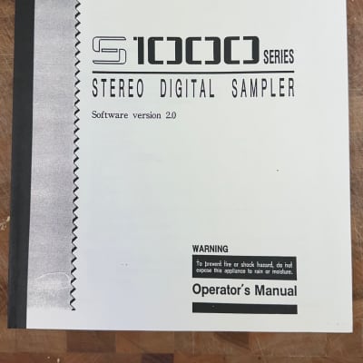 Akai S1000 / S1000HD / S1000 PB Manual  - Book