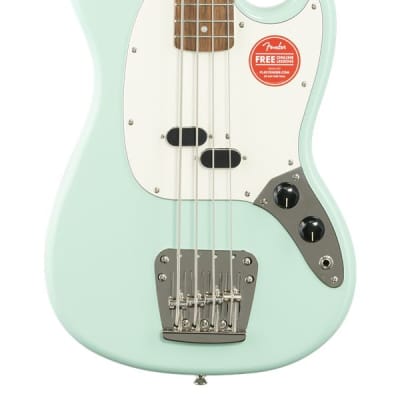 Squier Classic Vibe 60s Mustang Bass Indian Laurel Neck Surf Green image 3