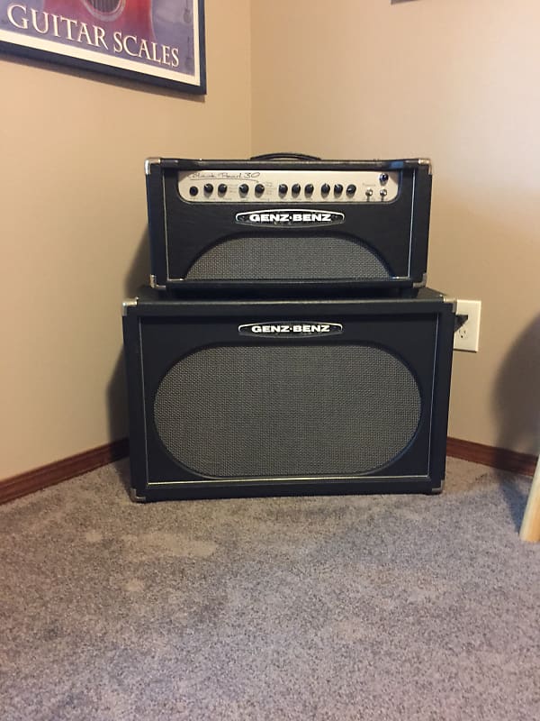 Genz Benz Bp30 black pearl tube guitar head 2x12 cabinet cab red fang alnico eminence speakers ac30 dc30 boutique 4x10 30 clone image 1