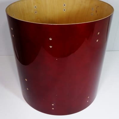 16" x 16" Floor Tom Shell / Cherry Red Lacquer Finish image 4