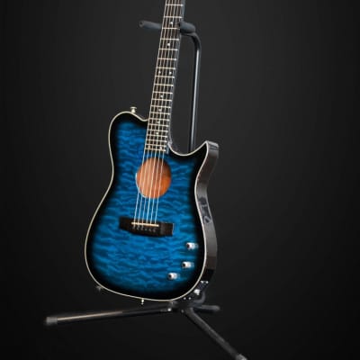 Carvin Custom Shop USA AC175 Blue Burst 5A Quilt Maple Top Acoustic Electric Guitar RARE wow top image 6