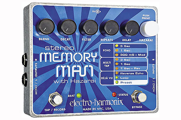 Electro-Harmonix Stereo Memory Man With Hazarai image 1