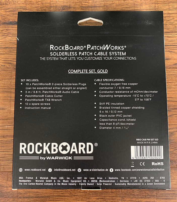 Warwick Rockboard PatchWorks Solderless Guitar Bass Effect | Reverb