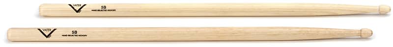 Vater American Hickory Drumsticks - 5B - Wood Tip (3-pack) Bundle image 1