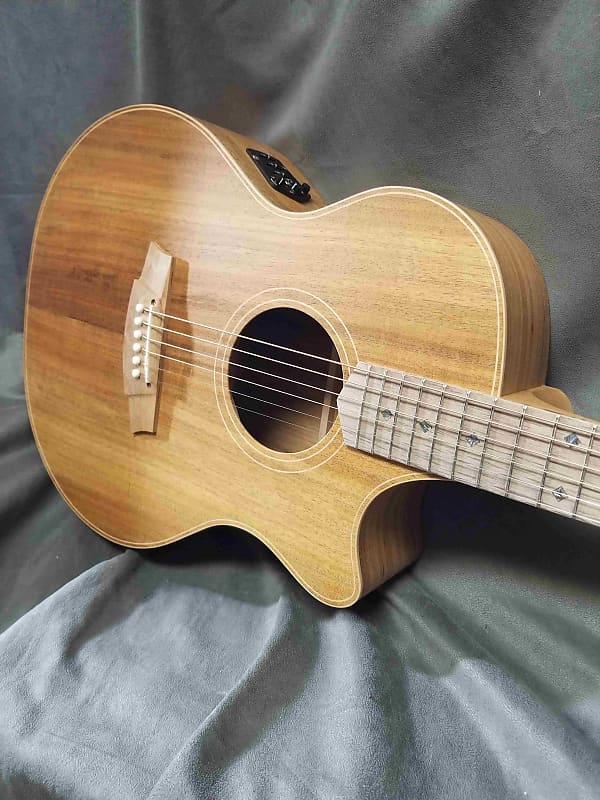 Cole Clark CCAN2ECBLBL Angel 2 All Blackwood Acoustic Reverb